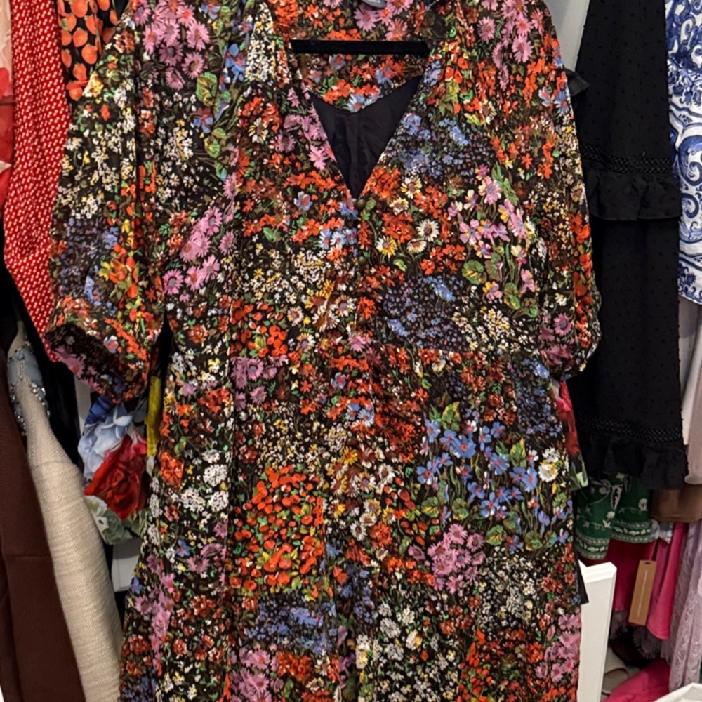 Maeve Floral Mini Dress - Multicolor